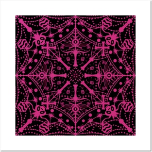 Halloween mandala pattern Posters and Art